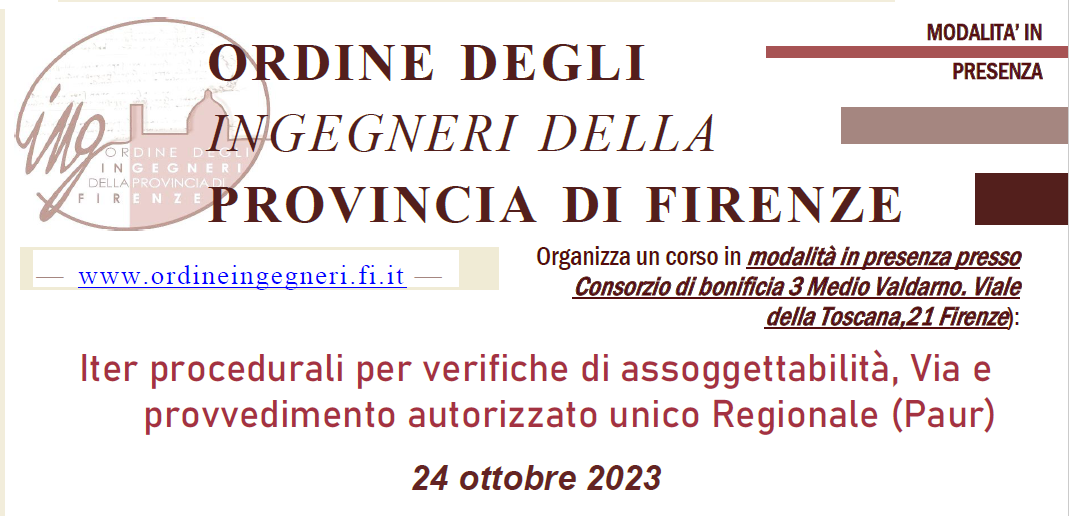 Iter procedurali per verifiche di assoggettabilità, Via e provvedimento autorizzato unico Regionale (Paur)