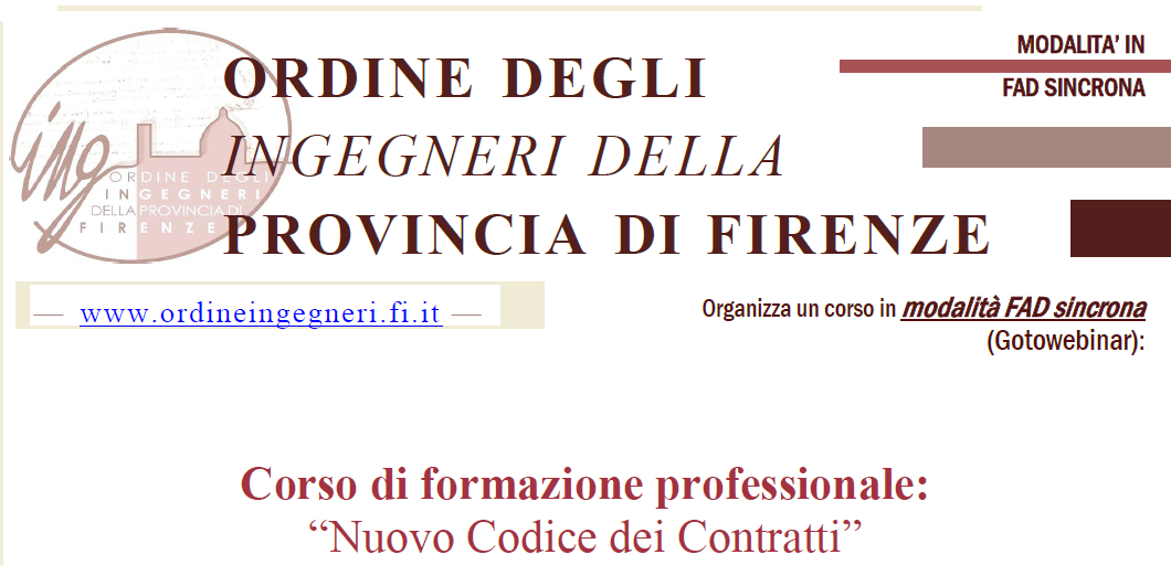 immagine accompagnamento corso codice dei contratti