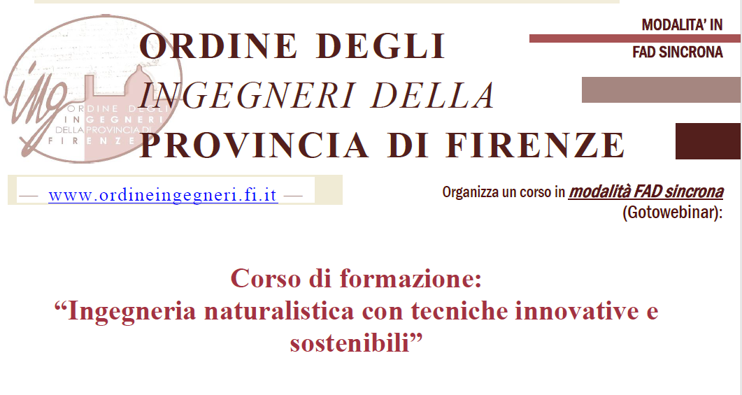 immagine di accompagnamento corso 2024 ingegneria naturalistica